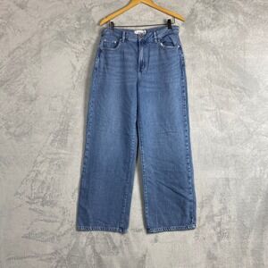 Dynamite Denim Sydney High Waisted Wide Leg Jeans Medium Wash Blue Womens 8 29